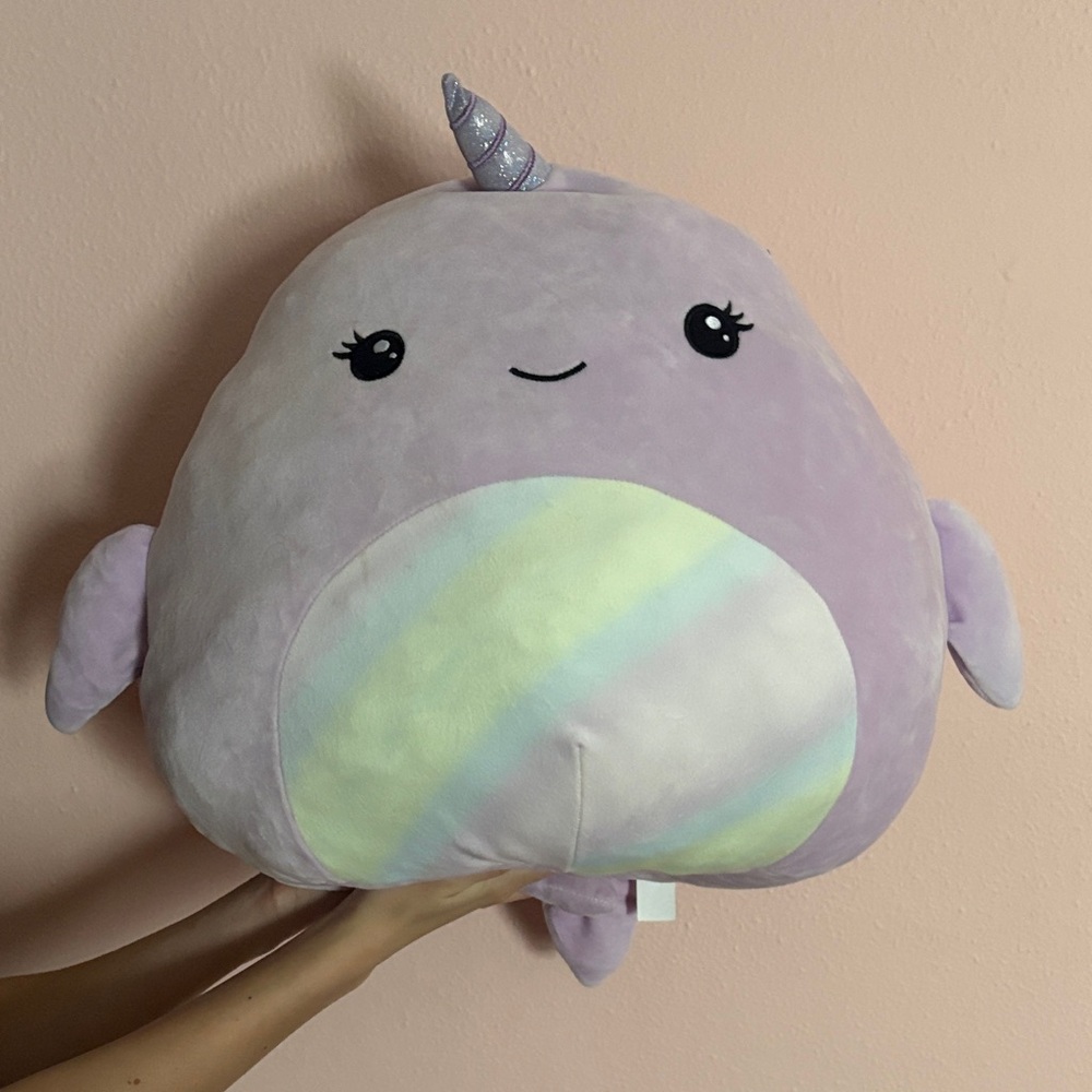 Squishmallows Purple Narwhal Stuffed Animal